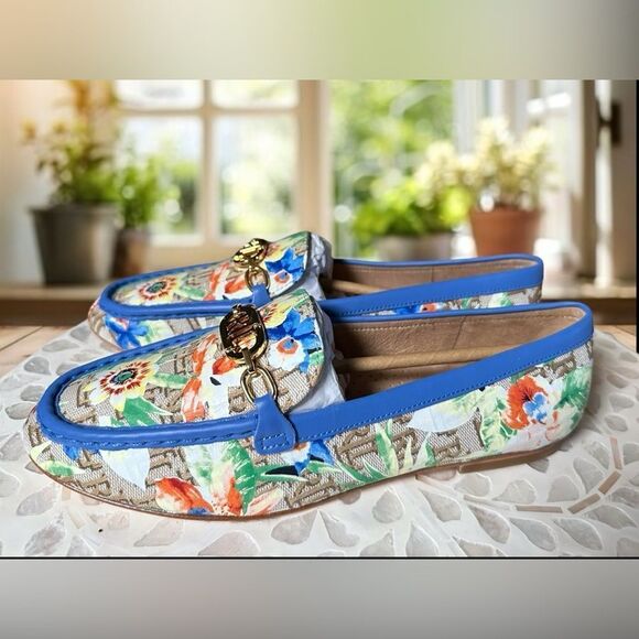 RALPH LAUREN Averi II floral Monogram Jacquard Loafer Flat Driving Shoe NEW - Picture 5 of 14